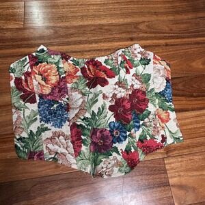 Fashion Nova Faye Floral Corset Top Lace Up Back Large renaissance tapestry